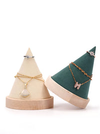 Solid Wood Jewelry Display Stand for Necklaces, Bracelets, and Bangles