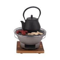 Portable Cast Iron Charcoal Grill and Fire Pit for Outdoor BBQ, Tea Ceremony, and Heating