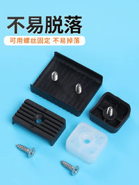 U-Shaped Stainless Steel Tube Clamp Chair Glides with Anti-Slip Pads for Office Chairs