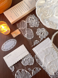 Floral Textured Mesh Lace Fabric for DIY Apparel and Wedding Dresses