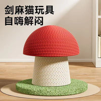 Mushroom Cat Scratching Post with Sisal Rope for Cats