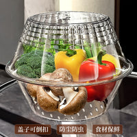 Double-Layer Thickened Drain Basket for Kitchen Use - 2-in-1 Washing and Filtering Fruit and Vegetable Basin