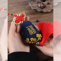 DIY Embroidery Kit for Sachet Car Hanging - Beginner-Friendly Ancient Style Ribbon and Su Embroidery Set