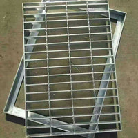 Hot-Dip Galvanized Trench Drain Grate for Sewer and Cable Ditches, Corrosion-Resistant Steel Grid Plate