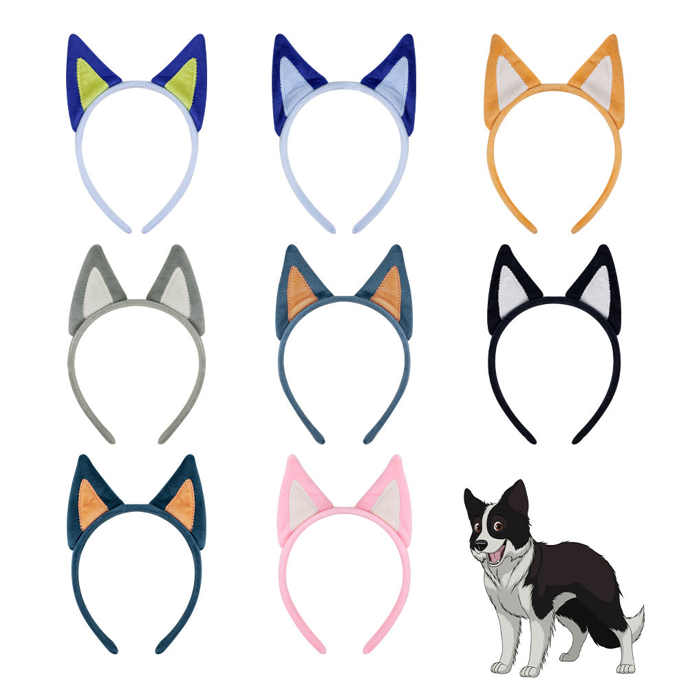 Cute Dog Ear Headband Set for Halloween Cosplay Parties