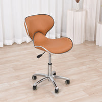 Adjustable Ergonomic Saddle Stool with Backrest for Medical, Dental, Beauty, and Ultrasound Examinations