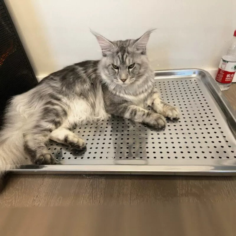 Stainless Steel Pet Cooling Bed for Cats, Dogs, Rabbits, and Small Animals - Summer Ice Pad Mat