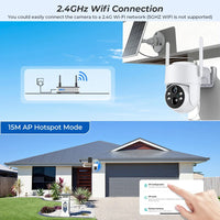 Solar Powered 360° Outdoor WiFi Security Camera with Remote Monitoring