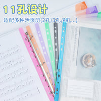 A4 Transparent Document Folder with Snap Button Closure and Card Slot, Multi-Color File Organizer for Students