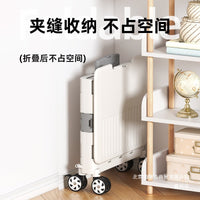 Foldable Shopping Cart with Aircraft Wheels, Portable Grocery Utility Cart for Camping and Hauling, Stair Climbing Design