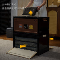 Foldable Storage Box with Wheels, Large Capacity, Three-Door Design, for Home and Outdoor Camping