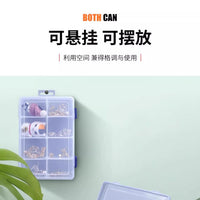 Multi-Grid Transparent Plastic Storage Box for Electronic Components and Small Parts