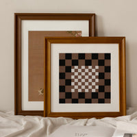 Solid Wood Picture Frame for Wall Mounting, Poster and Puzzle Display with Mat Board