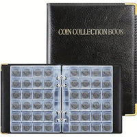 Coin Collection Album with 480 Grids, Loose-Leaf Commemorative Coin Holder for Badges and Stamps