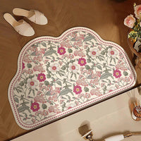 American Floral Diatomaceous Earth Bath Mat Non-Slip Absorbent Quick Dry Easy Clean Bathroom Entrance Mat