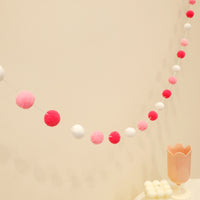 Felt Ball Garland String for Party Decor, Birthday, and School Season Decorations