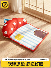 Pet Cooling Mat for Cats and Dogs, Foldable Summer Ice Pad with Pillow, Universal for All Seasons