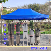 Outdoor Stainless Steel/Aluminum Alloy Pop-Up Canopy Tent with UV Protection for BBQ, Market Stalls, and Car-Mounted Use