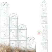 European Style Iron Garden Trellis Panel for Climbing Plants, Extendable Decorative Fence