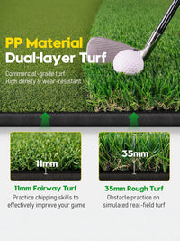Golf Hitting Mat with Tee Area for Outdoor Practice