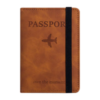 PU Leather Passport Holder Travel Document Organizer