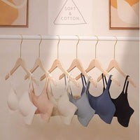 Jelly Strip Ribbed Seamless Wireless Sports Bra for Teens