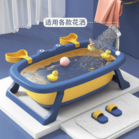 Foldable Pet Bathtub Portable Cat Dog Washing Basin with Toys