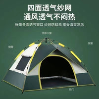 Automatic Pop-Up Camping Tent for 2-4 People, Waterproof Portable Outdoor Shelter with Double Doors and Windows