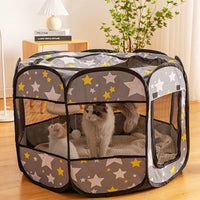Pet Birthing Tent Enclosed Cat Dog Whelping Box with Mat for Pregnancy and Nursing