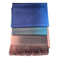Gradient Digital Print Imitation Cashmere Scarf for Women, Korean Style Warm Winter Shawl
