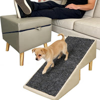 Pet Stairs Wooden Ramp for Dogs, Two-in-One Sofa Footstool Indoor Pet Ladder