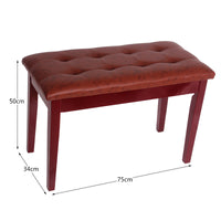 Solid Wood Thickened Piano Bench with Storage, Adjustable Height for Single or Double Use, Compatible with Digital Pianos, Guitars, and Guzheng