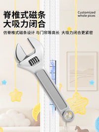Magnetic Screen Door Curtain with Full Magnetic Strip for Summer Insect Protection, Punch-Free Installation