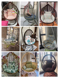 Outdoor Waterproof Single Swing Chair Cushion, Thickened Rattan Hanging Basket Seat Pad