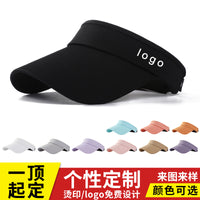 UPF50+ Sun Protection Visor Hat for Men and Women, Breathable Empty Top Running Cap with Wide Brim