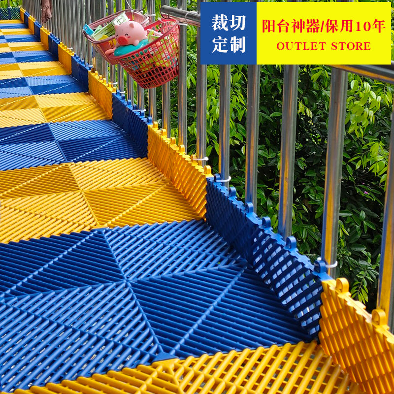 Thickened Anti-Fall Balcony Window Sill Grid Mat for Flower Pots and Safety Barrier