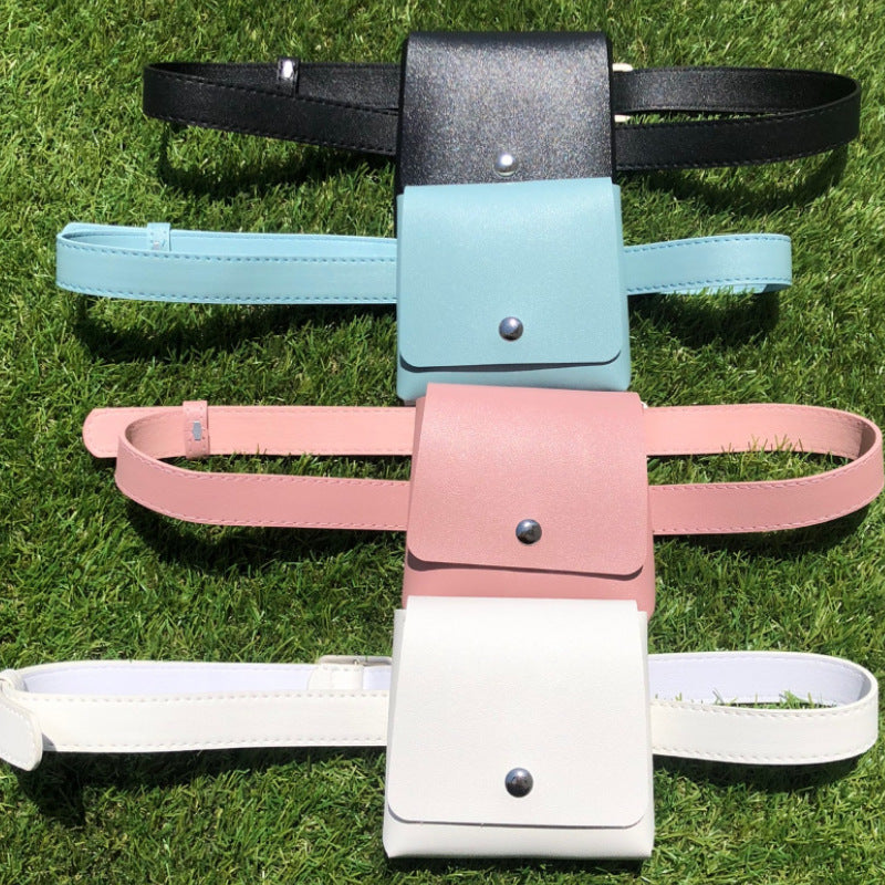 Women's PU Leather Golf Rangefinder Pouch with 4 Ball Holders