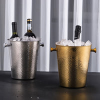 European Luxury Antler Champagne Ice Bucket for Wine and Bar, Thickened Metal Ice Bucket