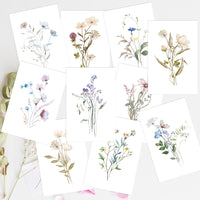 Watercolor Floral Greeting Card & Envelope Set