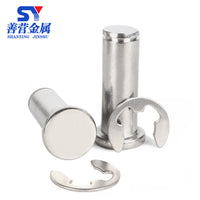 304 Stainless Steel Slotted Flat Head Clevis Pins, Cylindrical Dowel Pins, Full Range M3-M20