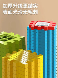 Building Blocks Set for Kids, Large Particle Construction Toy with Windows, Educational Puzzle for Boys and Girls 3+ Years