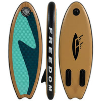 Inflatable Surfboard for Beginners, Adults, and Kids - Swimming Paddle Board with Hand/Foot Paddles