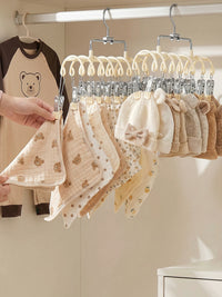 Uqin Multi-Clip Stainless Steel Drying Rack for Baby Clothes, Socks, Hats, and Bibs