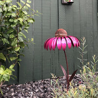 Metal Flower Hummingbird Feeder for Garden & Patio
