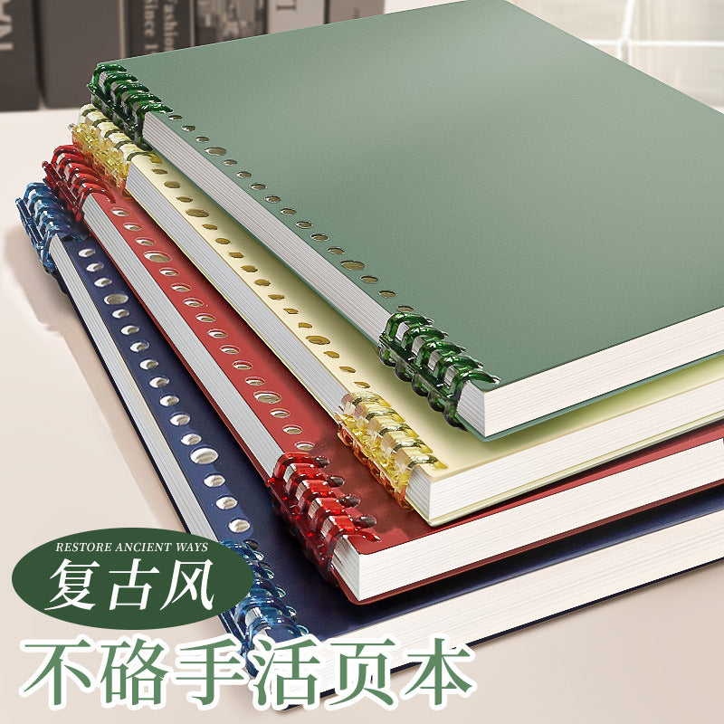 B5/A5 Detachable Coil Notebook for Students, Thickened Journal with Lined/Blank/English Pages