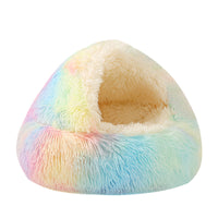 Pet Shell Bed for Cats and Dogs, Warm Semi-Enclosed Winter Pet House