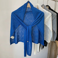 Women's Lightweight Bamboo Linen Shawl for Sun Protection and Air-Conditioned Rooms