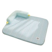 Summer Dog L-Shaped Sofa Bed with Pillow for Small to Large Pets, Cooling Cat and Dog Mat, Pet Nest