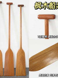 Solid Wood Dragon Boat Paddle with Glossy Finish for Training and Racing