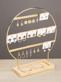 Minimalist Iron Art Earring Holder Stand for Studs and Dangles, Jewelry Display Organizer for Booths and Retail